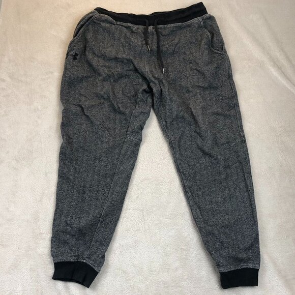 Under Armour Mens Jogger Pants XL Loose-Fit Sweatpants Gray Herringbone Athletic - Picture 12 of 13